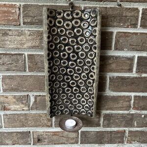 Sconce Large Wall Candle Holder 14x8 Outside/Inside Blue Grey Large